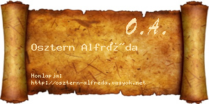 Osztern Alfréda névjegykártya
